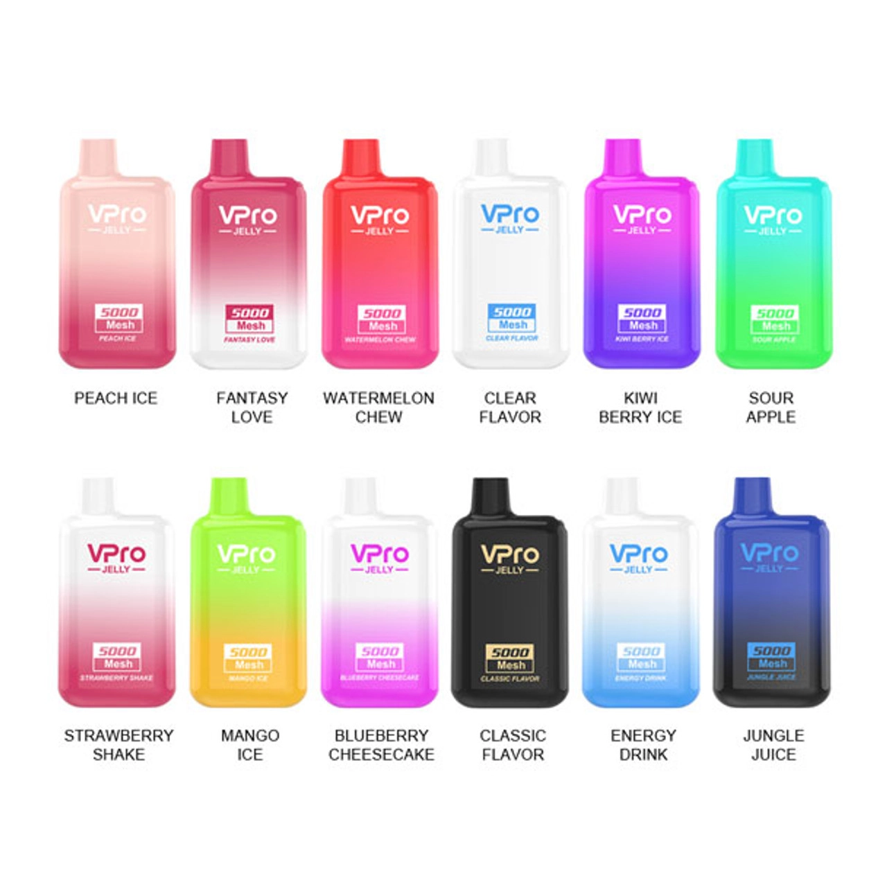DESECHABLE VPRO JELLY RECARGABLE 5000 PUFFS