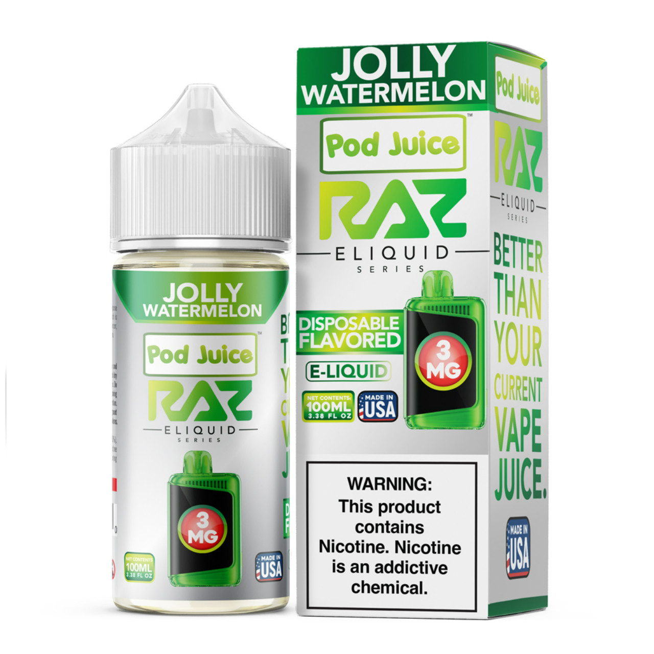 POD JUICE X RAZ JOLLY WATERMELON 100ML 3MG
