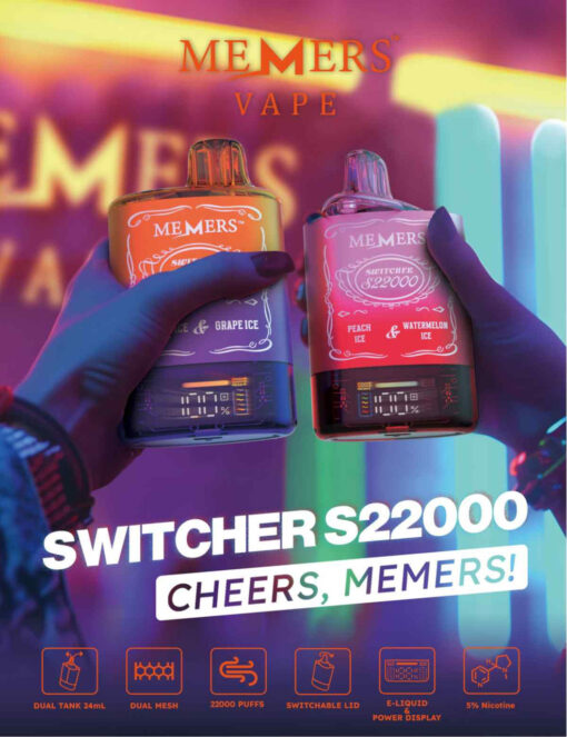 DESECHABLE MEMERS SWITCHERS 22,000 PUFFS