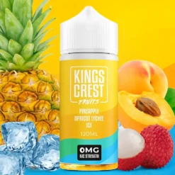 KING CREST FRUIT PINEAPPLE APRICOT LYCHEE ICE 120ML 3MG