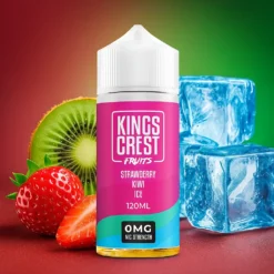 KING CREST FRUIT STRAWBERRY KIWI ICE 120ML 3MG